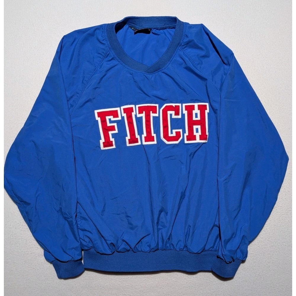 VTG King‎ Louie Windbreaker Pullover L Blue FITCH USA Nylon Collegiate